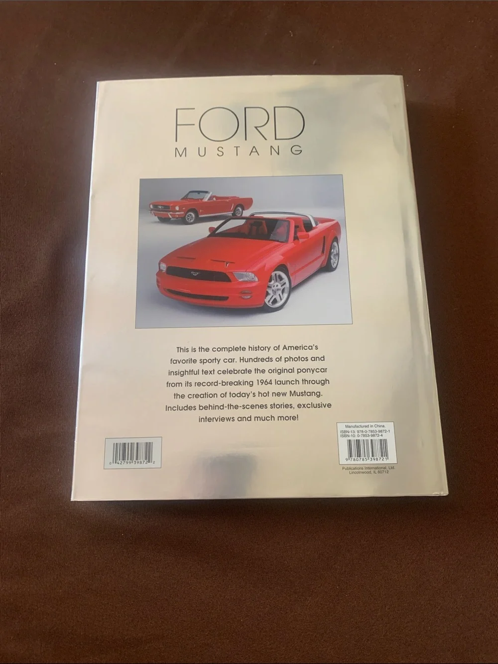 Ford Mustang 40th anniversary hardcover coffee table book